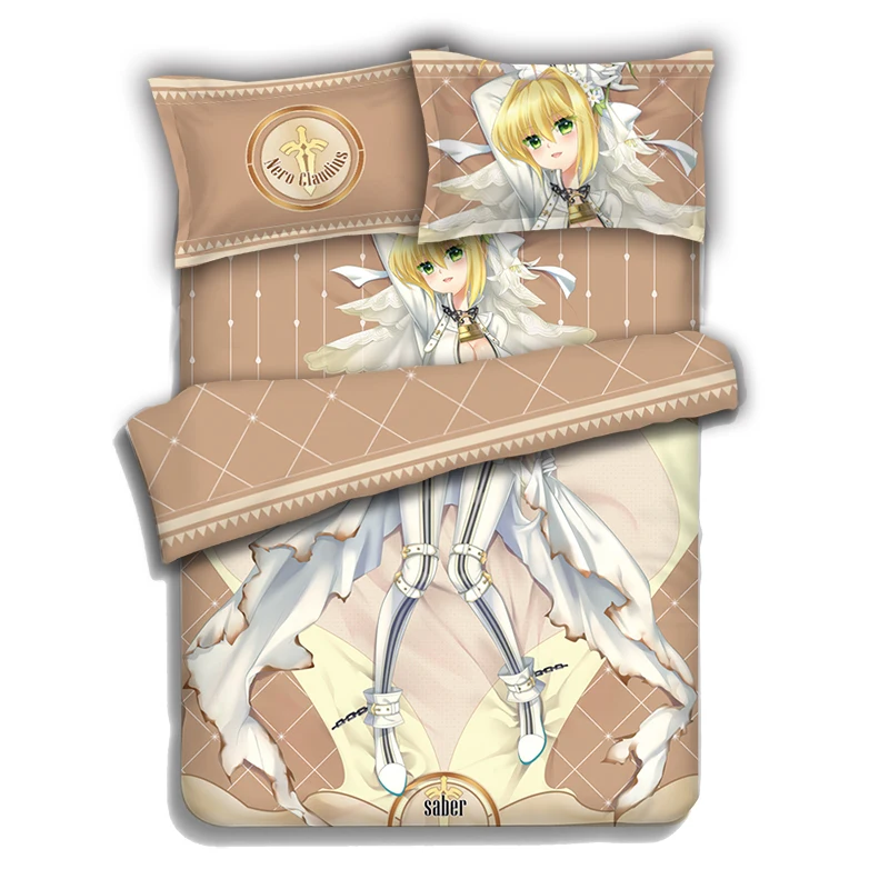 

Japanese Anime Fate Bedding Sheet Bedding Sets Comforter Sets Pillow Case 4PCS