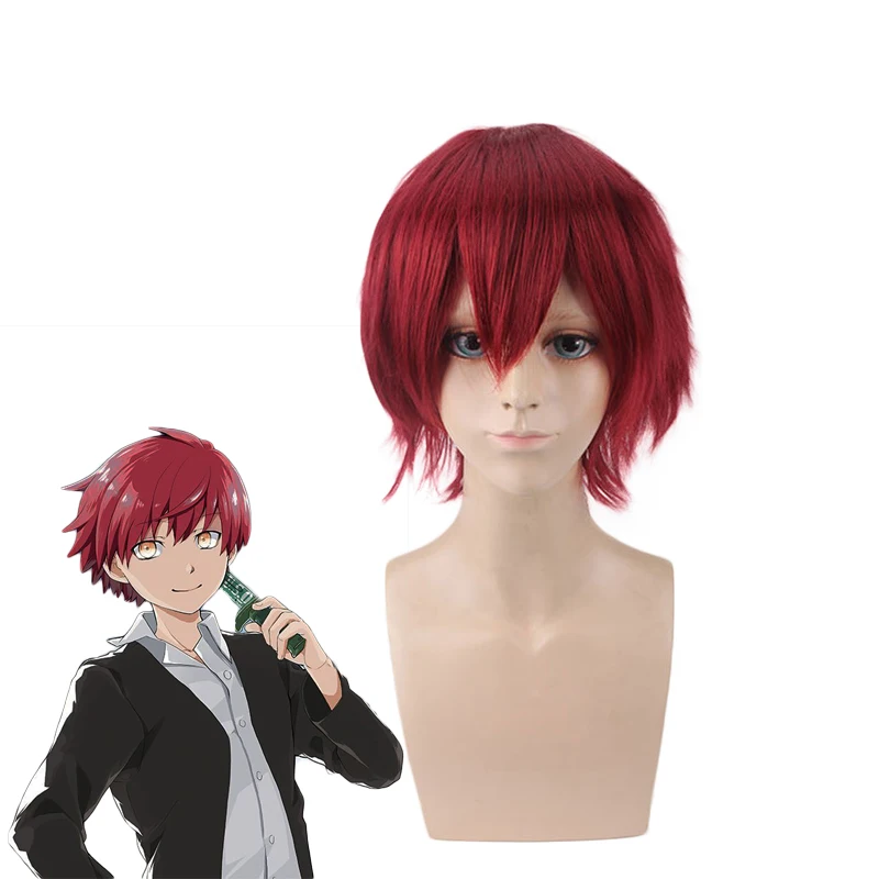 Мужской парик для косплея Школа убийц термостойкие синтетические волосы темно