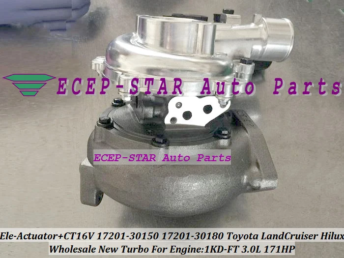 CT16V 17201-30180 17201-30150 Turbo with Electromagnetic Actuator For Toyota Land Cruiser Hilux KZJ90 KZJ95 D-4D 1KD-FT 3.0L (2)