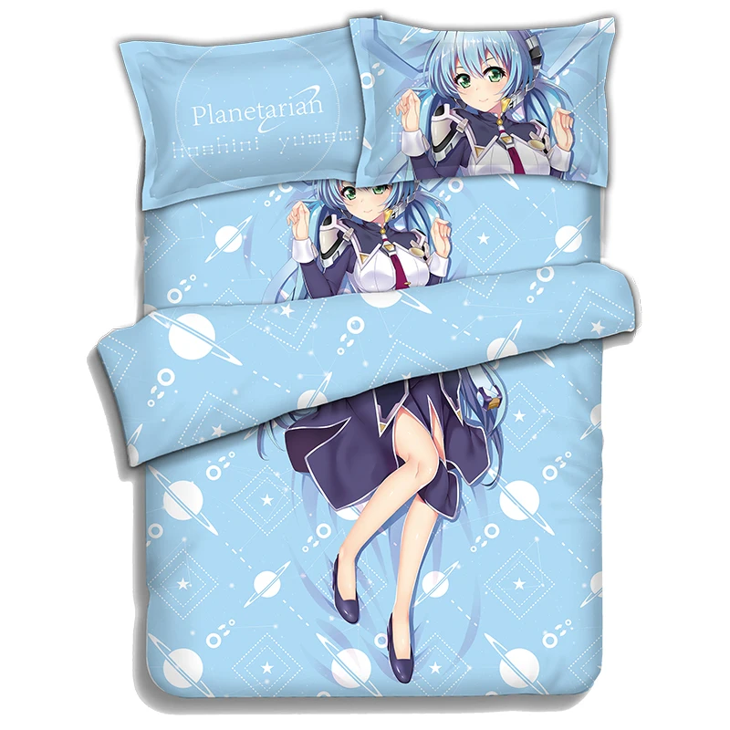 

Planetarian Yumemi Hoshino Japanese Anime Bed Blanket sheet or Duvet Cover with Two Pillow cases bedding
