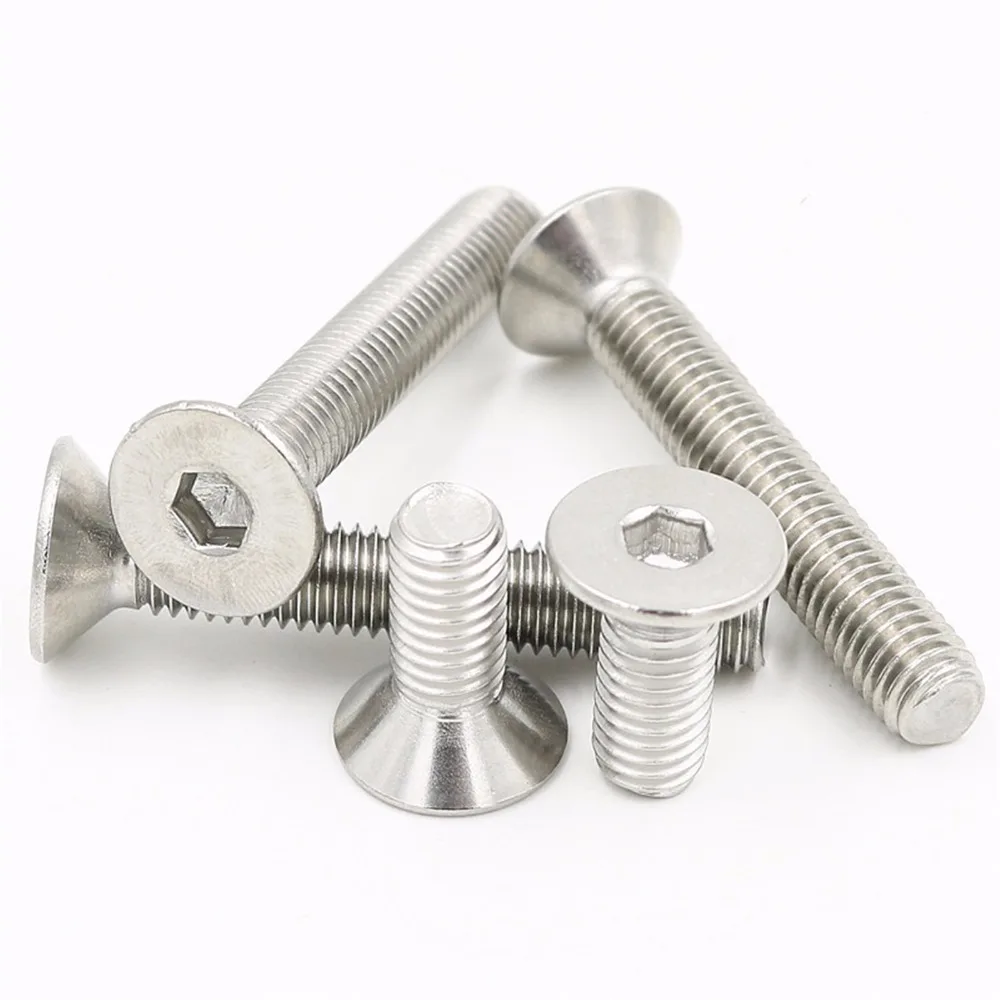 Buy 10PCS M6 Stainless Steel Flat Head Screw