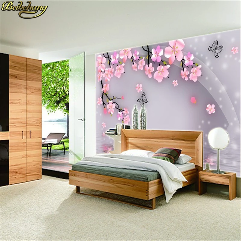 Tv background wall paper non-woven 3d wallpaper mural Customize any size murals papel de parede photo wallpaper roll butterflies