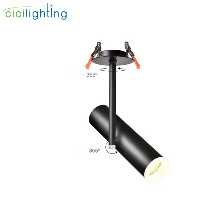 Luzes de Teto Resessed para Shopping Loja de Roupas Modern Led Downlights 2018 New Black White Led Bar Mostrar Holofotes 4 led resessed luzes de teto para loja