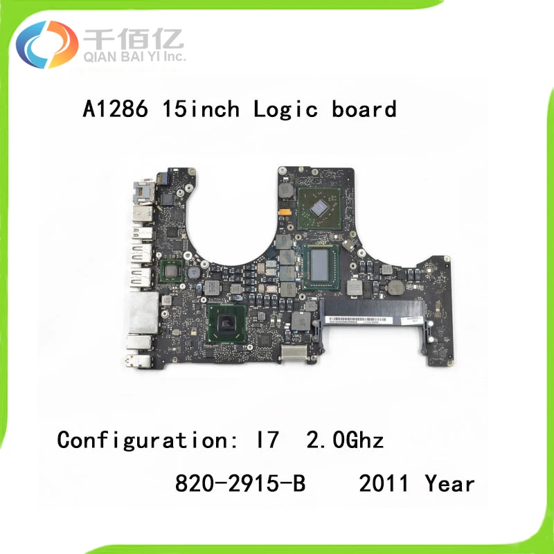 100 working A1286 Logic board for font b MacBook b font Pro Retina A1286 mother board