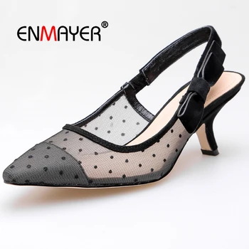 

Enmayer 2020 Women Fashion Pointed Toe Pumps Basic High (5cm-8cm) Heel Pumps Women Shoes Size 34-39 LY450