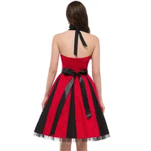 Fashion Summer Dress 2017 Sexy Halter Robe Polka Dots Pinup Rockabilly 50s 60s Vintage Dress Vestidos Plus Size Women Dresses