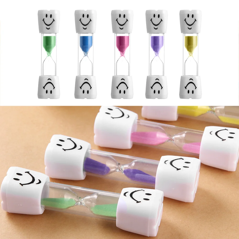 

1PC New Children Toothbrush Timer 3-Minute Smiling Face Sandglass Tooth Brushing Hourglass