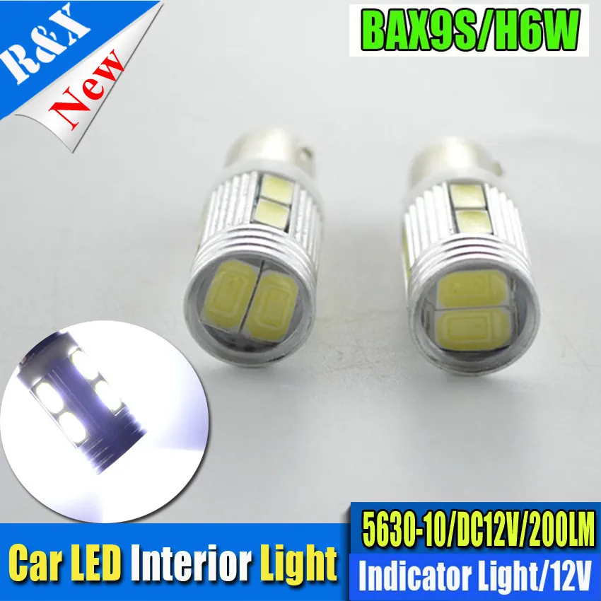 2/4 шт белый BA9S T4W BAX9S H6W BAY9S H21W 5630-10SMD светодиодный светильник для автомобиля стояночный светильник, запасной задний тормозной светильник s лампочка 12 В