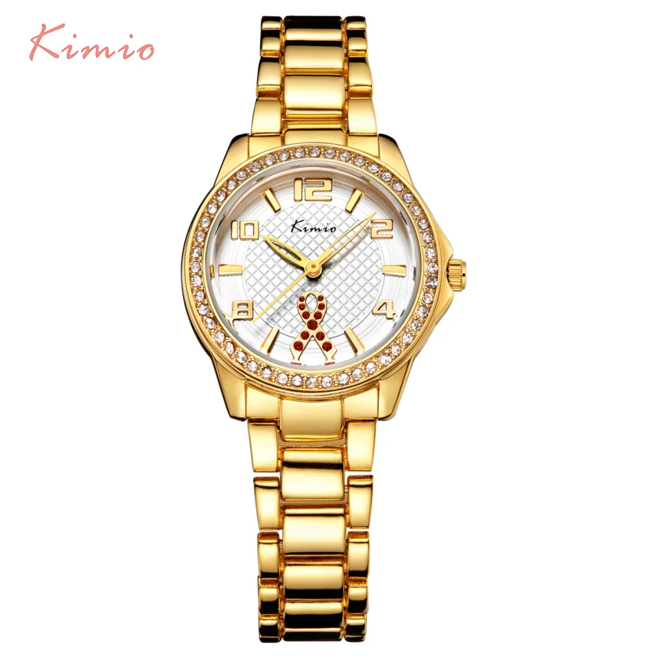 KIMIO Ribbon Fluttering Diamond Hollow Needle Rose Gold Watch Women Dress Bracelet Luxury Brand Wrist Watches For Women Clock KIMIO Ribbon Fluttering Diamond Hollow Needle Rose Gold Watch Women Dress Bracelet Luxury Brand Wrist Watches For Women Clock