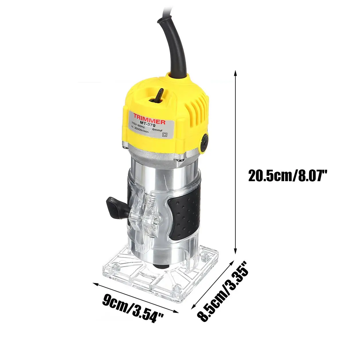 2200W Electric Hand Trimmer 6.35mm Laminate Palms Wood Router Trimming Cutting Carving Machine Woodworking Power Tool 110V 220V