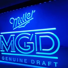 LE142-Miller подлинный проект MGD пивной бар световой знак