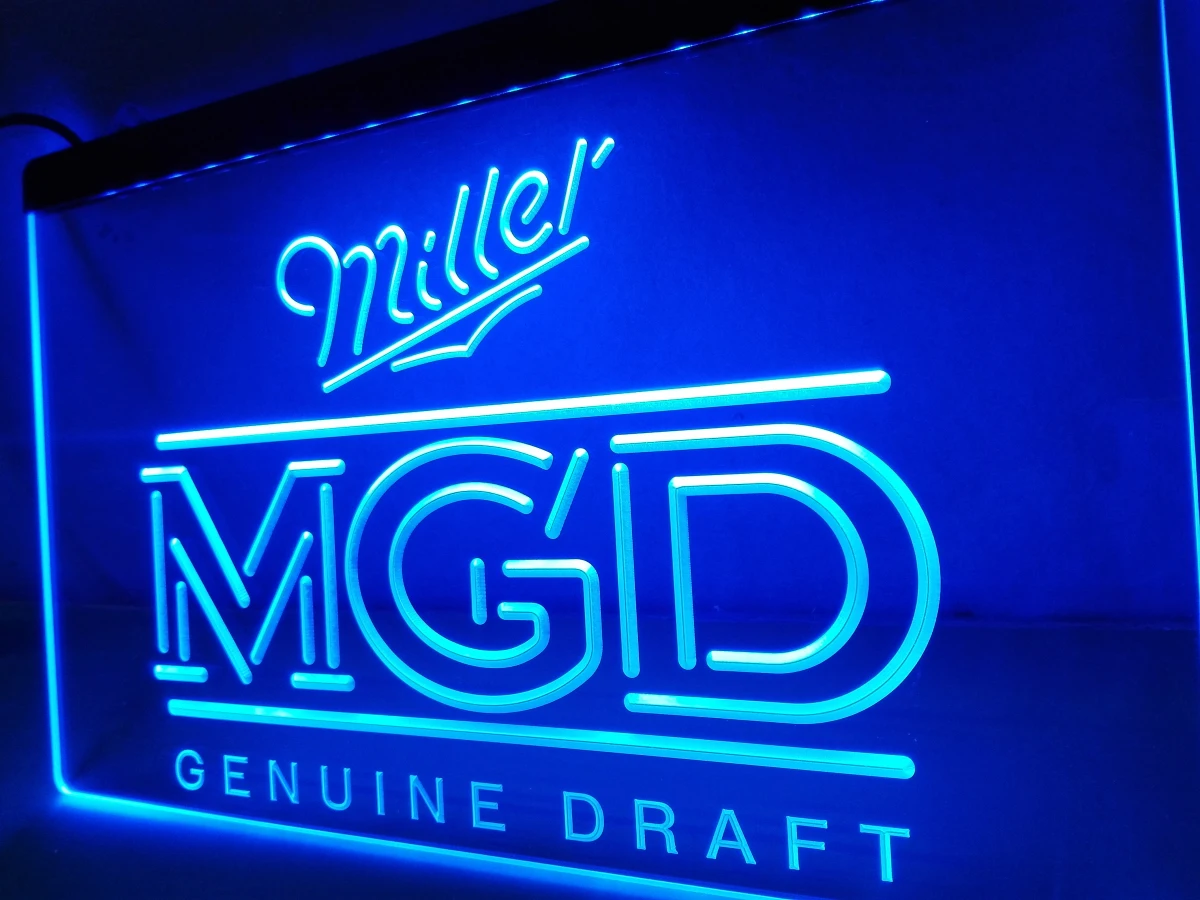 

LE142- Miller Genuine Draft MGD Beer Bar NEW Light Sign