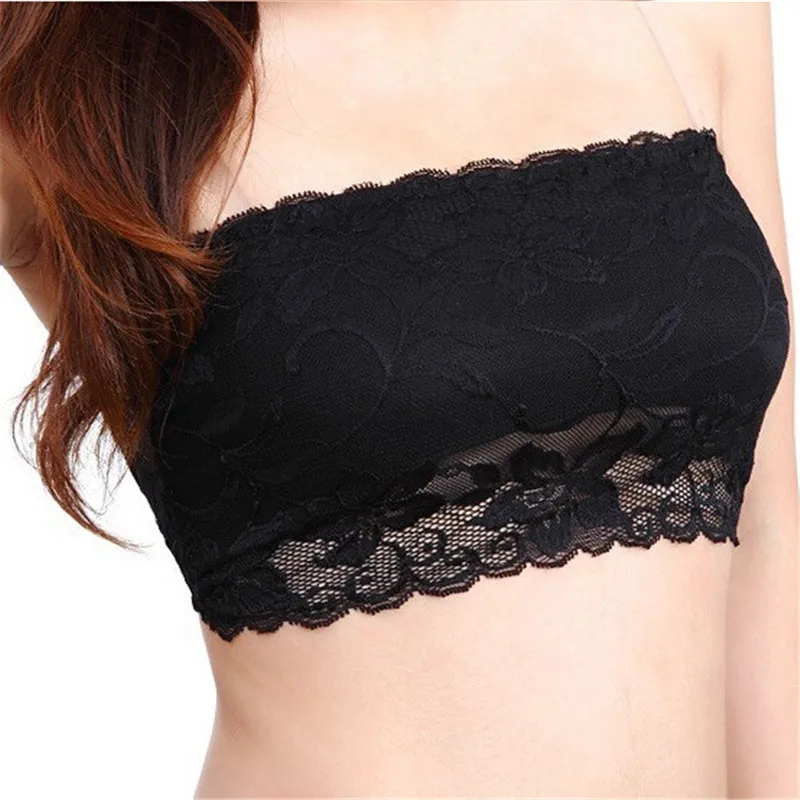 New Arrival Sexy Lace Bras Simple Women No Chest Pad Summer Thin Tube Tops Wholesale