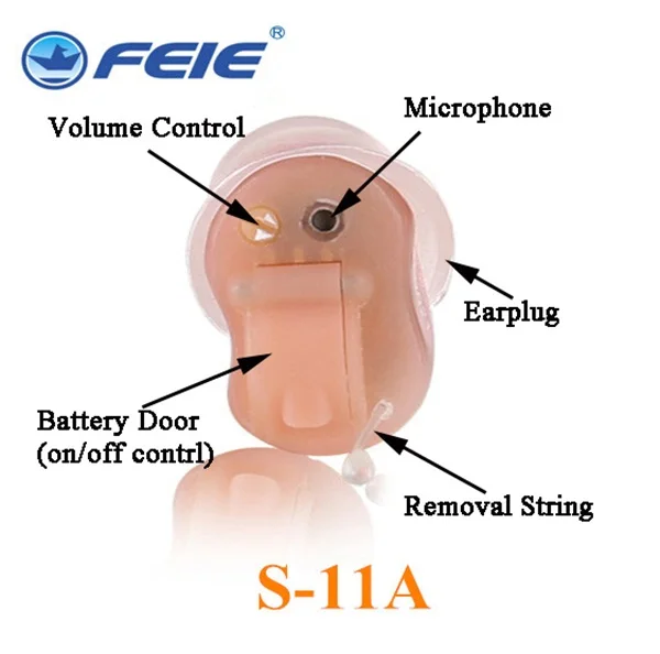 FEIE микро слуховой аппарат в ухо человек ТВ мини цифровой программируемый дешевый глухих помощь самопрограмма S-11A инновационные продукты Китай