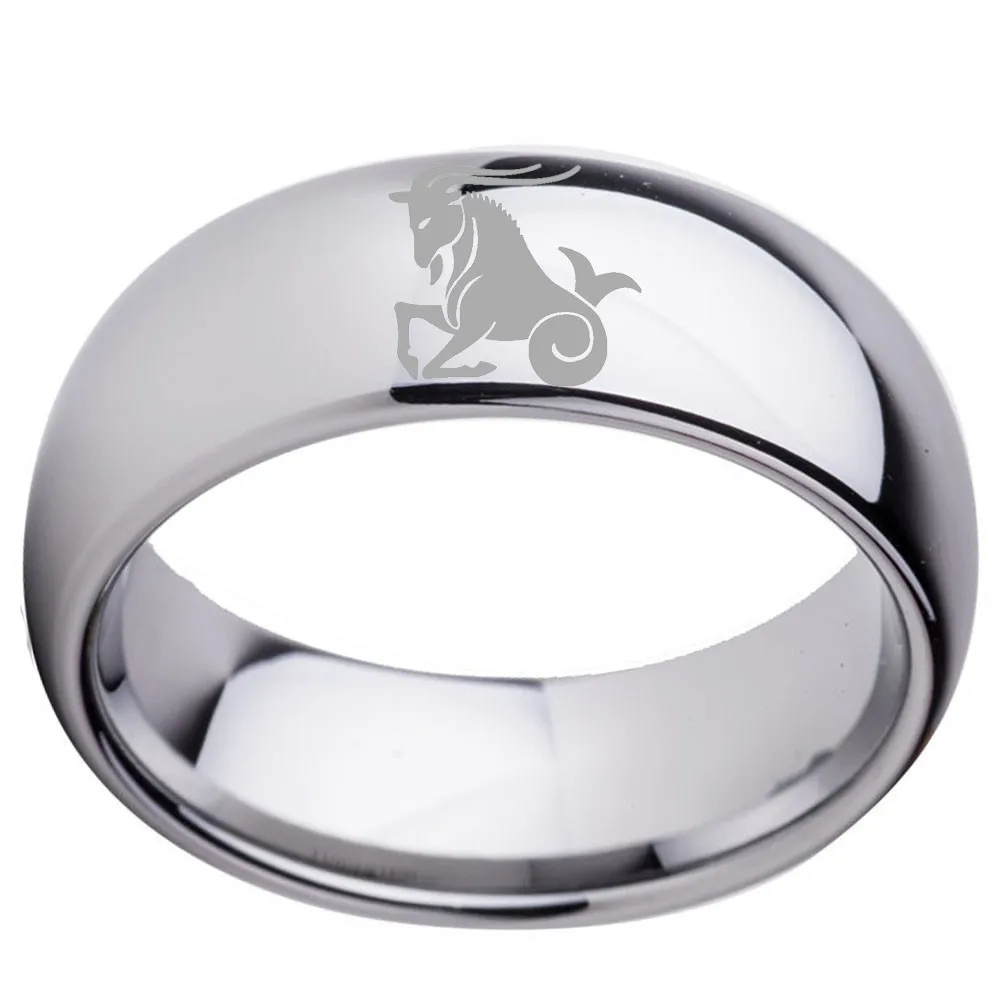 Perfect Gift Fine Jewelry Designed For Maximum Comfort Fit For Men And Women Use Wedding Band and Anniversary Ring Inspired by Astrology and Signs Tungsten Carbide Sagittarius Ring Style 2