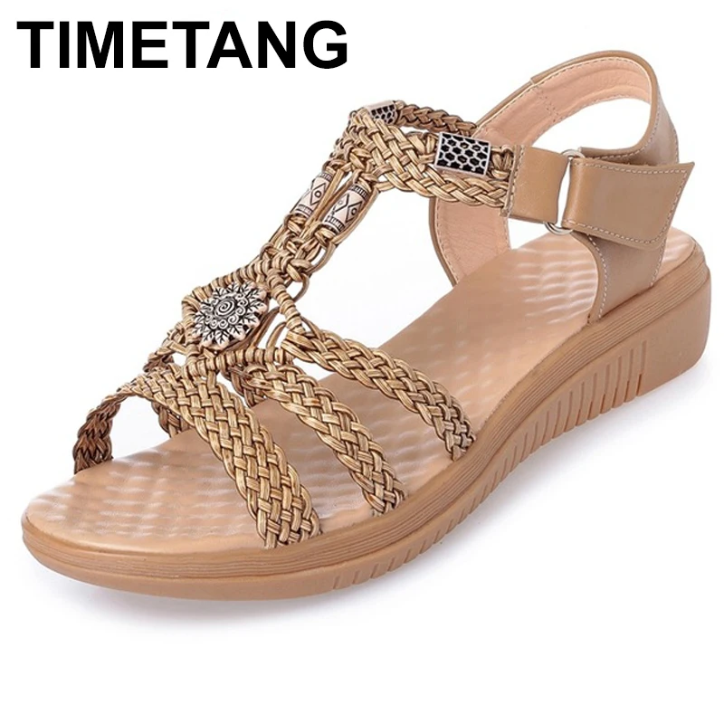 TIMETANG Новое поступление Женские босоножки Сезон лето Модные женские туфли