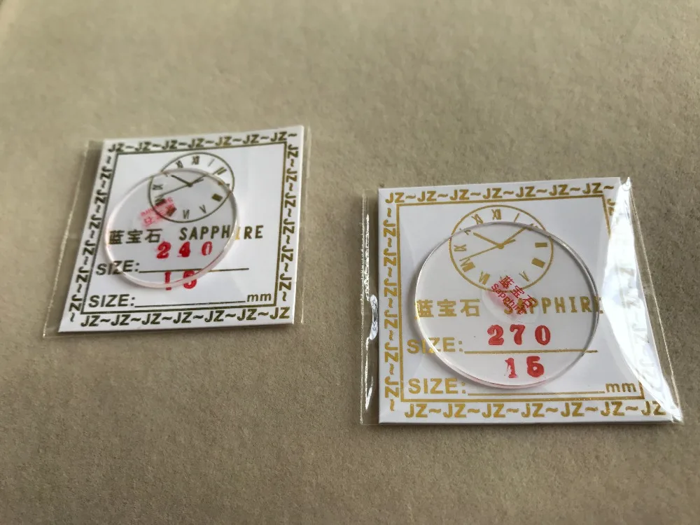 

Free Shipping 2pc 1.5mm Flat Watch Sapphire Crystal for Watch Repair Select Size from 24 to 27.5mm