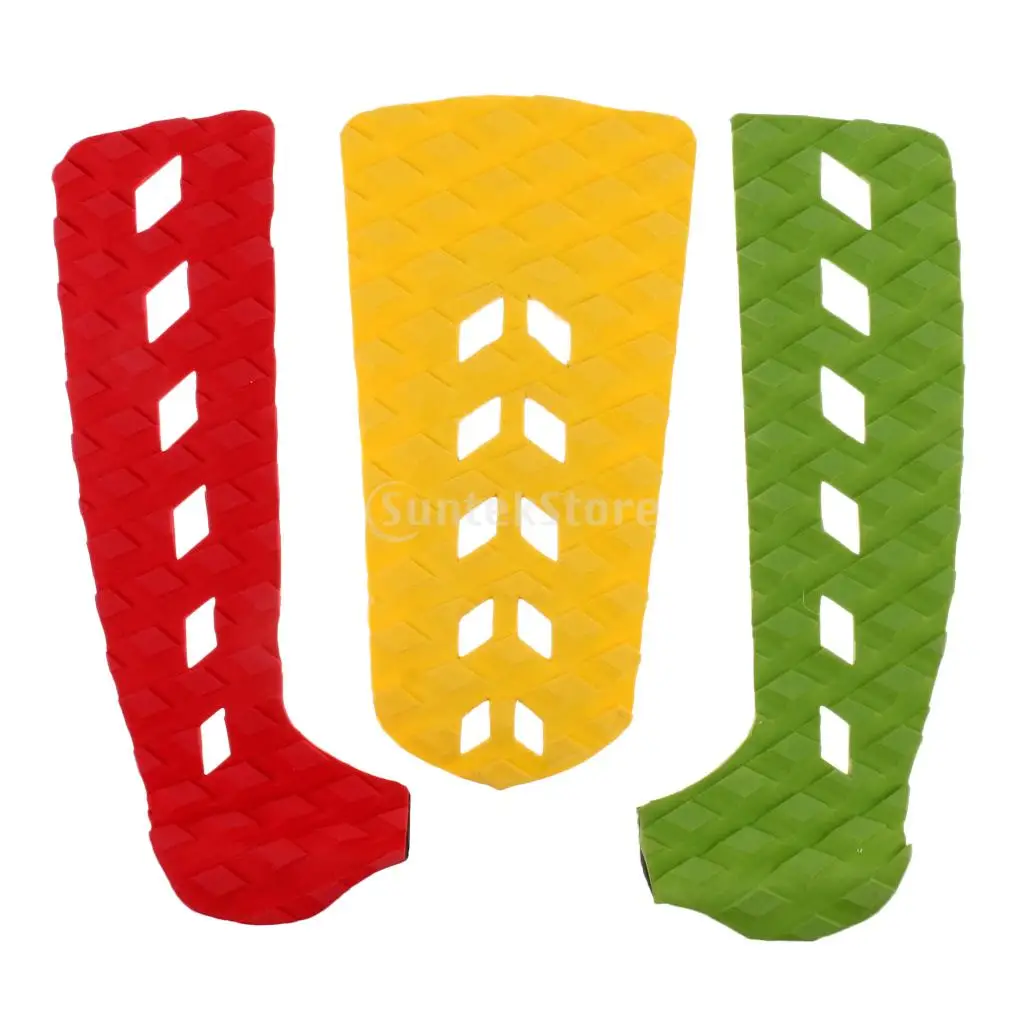 3 Pieces Outdoor Longboard Traction Pad Skimboard Tail Pad for Skimboarding Surfing Funboard Paddleboard Shortboard