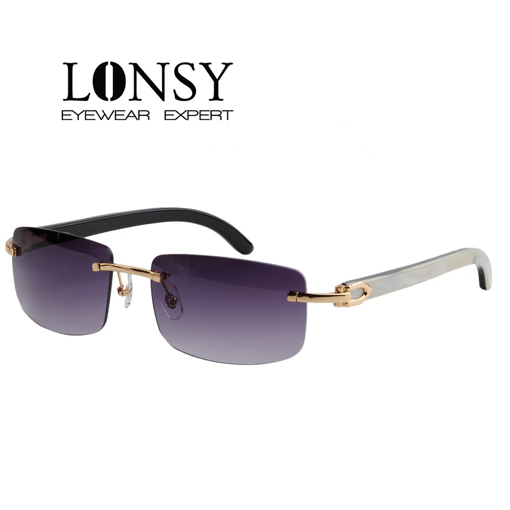 

LONSY Original Buffalo Horn High Quality Sunglasses with high transmittace CR39 Lens