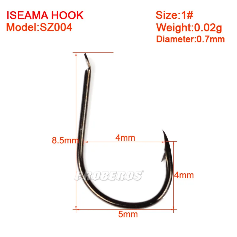 200PCS Iseama Fishhook 1#2#3#4#5#6#7#8#9#10#11#12#13#14#15# Single Hook High Quality Fishing Hook Black Color Single Big Hook