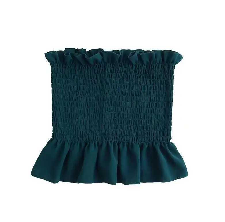Army Green Изделие Duna Лето г. Короткие Топ для женщин майка желтый, красный, черный, белый цвет бретели женские пикантные Boho укороченные - Цвет: Army Green