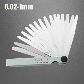 

17 Blades Feeler Gauge Metric Gap Filler 0.02-1.00mm Gage Measurment Tool For Engine Valve Adjustment