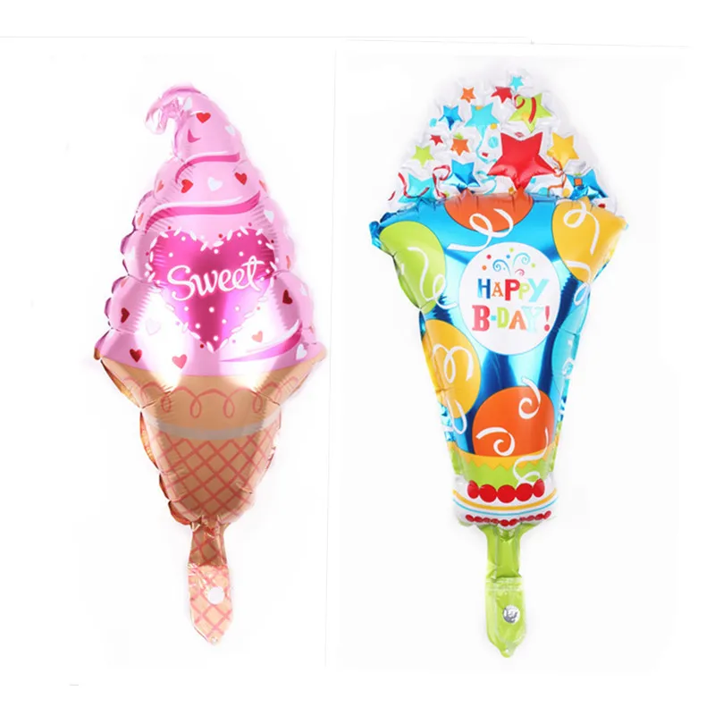 4pcs/lot Mini kaleidoscope pink ice cream Foil Balloons child baby girl