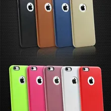 50 шт ультратонкая кожа чехол для Apple iPhone 6 6 S 6 plus 7 7 plus TPU с отверстием для логотипа телефона мягкая задняя чехол для iPhone 7 plus