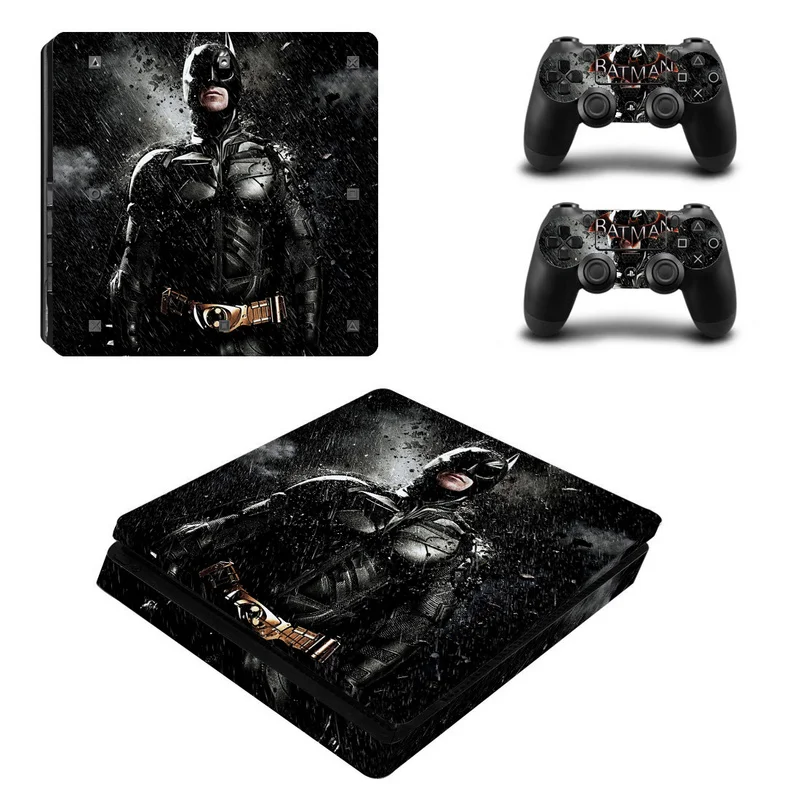 

Black Batman Skin Sticker Cover Protector Vinyl Sticker For PS4 Slim Console Kinect and 2 Controller Skin