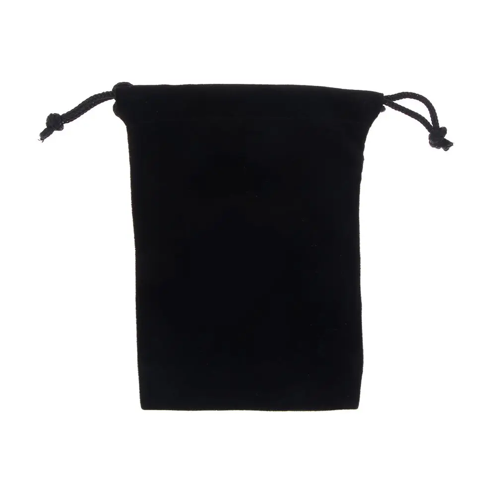 2 шт. черный двухсторонний Флокирование бархатный шнурок сумки ювелирные изделия Подарочная сумка Макияж Дорожная сумка для хранения