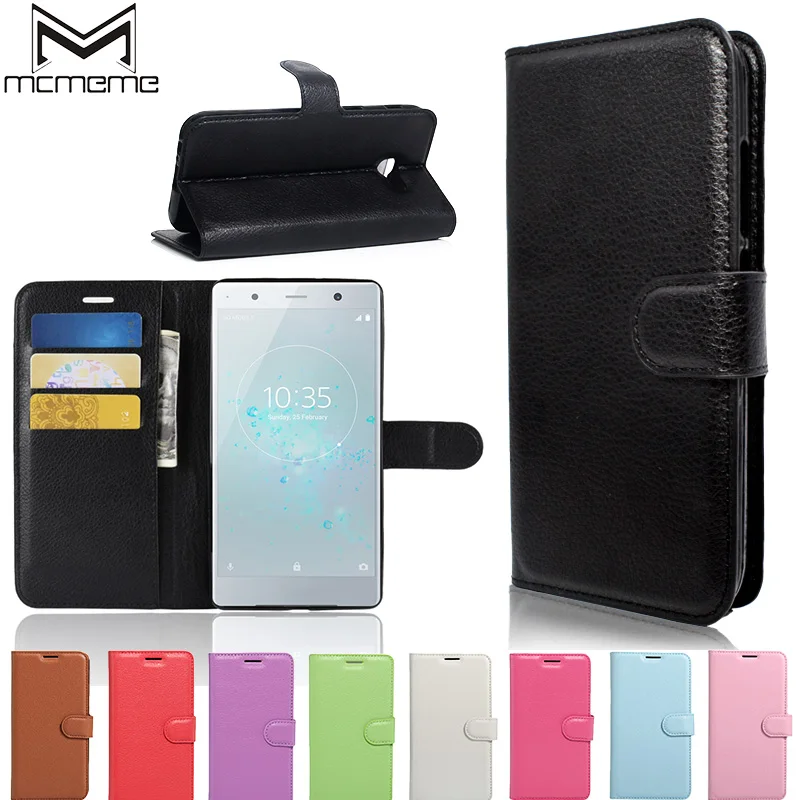 

Flip Case For Sony Xperia XZ2 Premium Phone Cover PU Leather Wallet Stand Card Slot Protective Bag For Sony XZ2 Compact Case