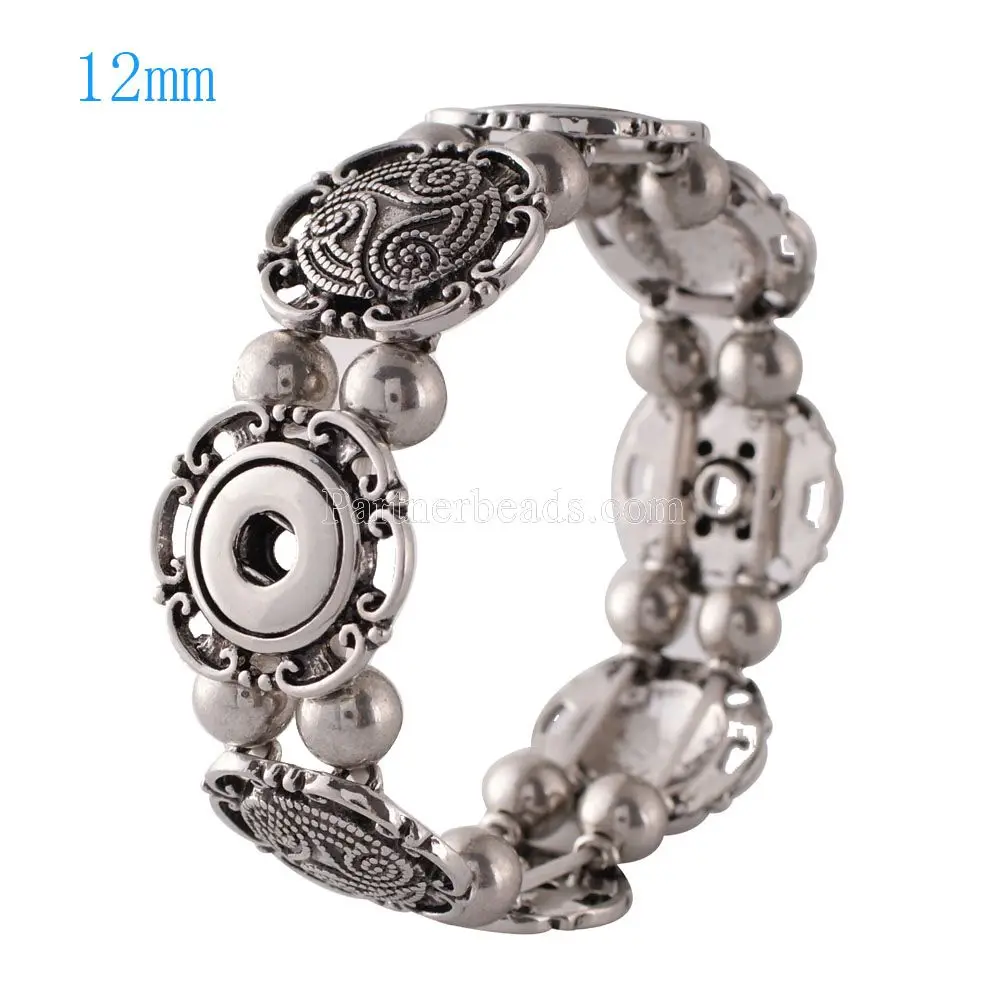

New Arrival Interchangeable Small 12mm Snap Jewelry Metal Snap Button Bracelet KS0903-S