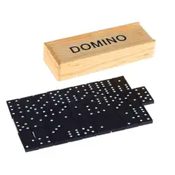 28 шт./кор. весело черный Domino Игрушка деревянная коробка Настольная игра карт малыш обучающая игрушка