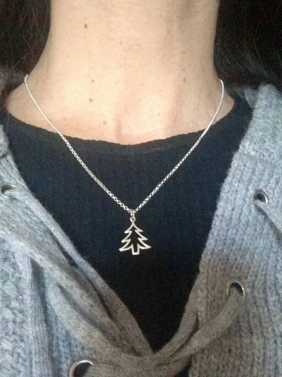 Christmas Tree Necklace, Pine Tree Necklace