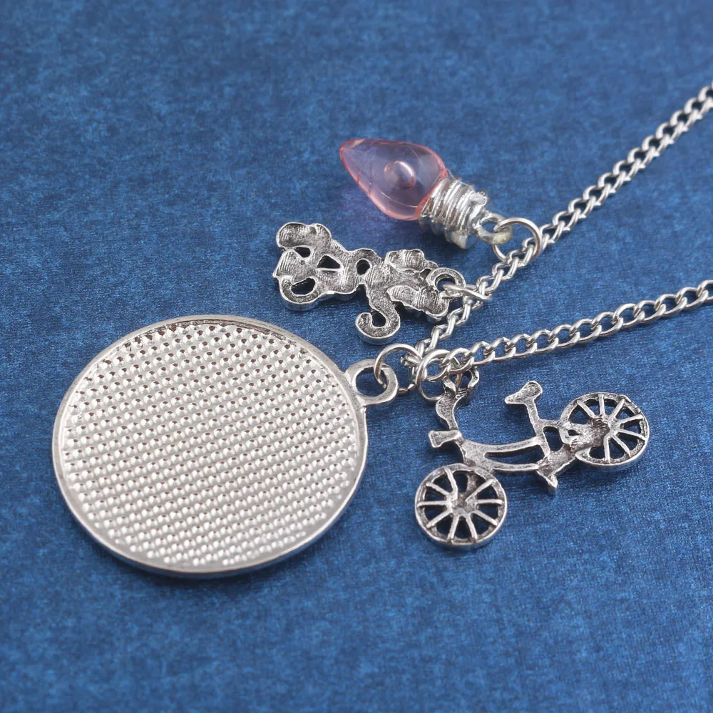 Ожерелье с подвеской «странные вещи», с щупальца, с надписью «monster Bike», розовый светильник, ожерелье-чокер с лампочкой, ожерелье для мужчин и женщин, ювелирные изделия, подарок