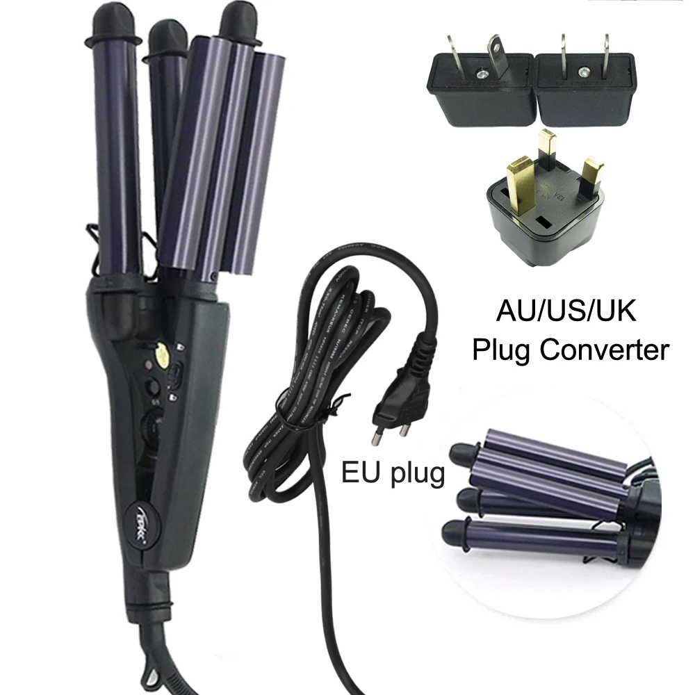 

Hair Curler Professional Curling Iron Ceramic Triple Barrel Curler Hair Waver Roller Salon Styling Tools