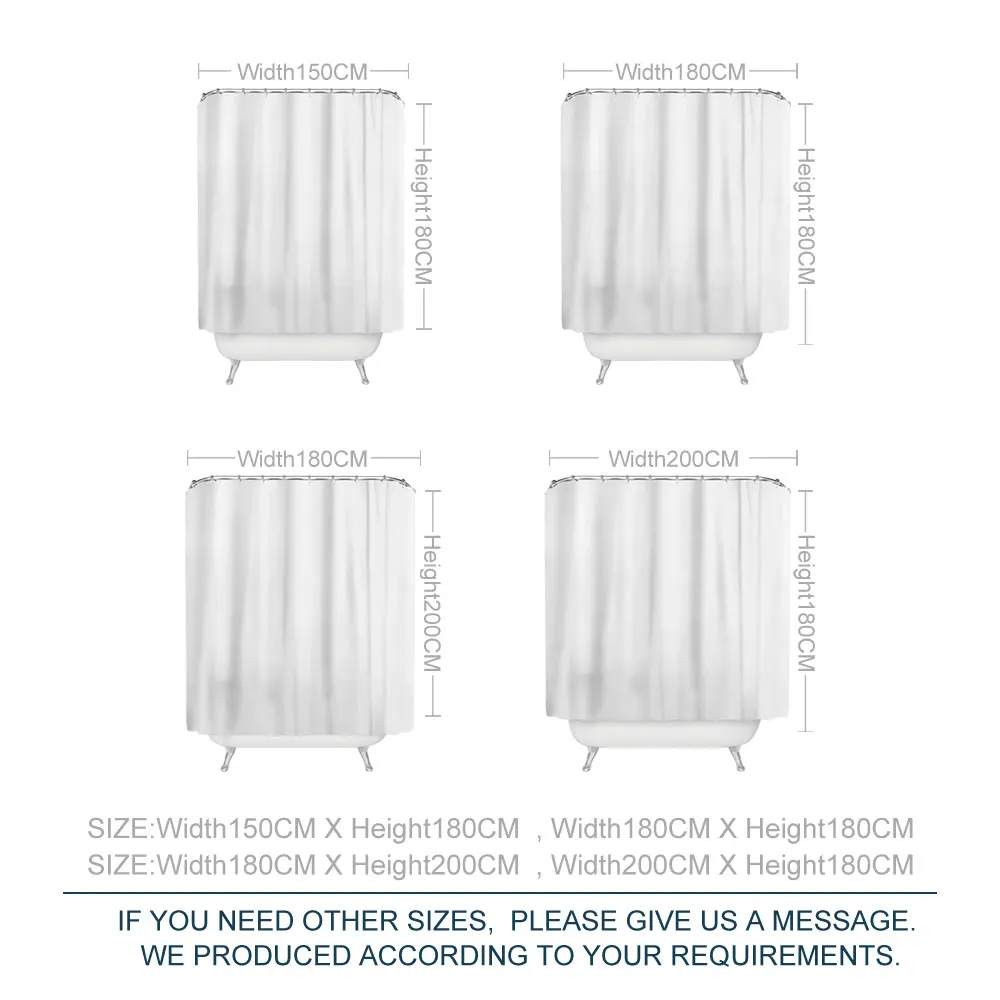 Sweetenlife 150x180 см экологичный занавес для ванной комнаты белый фон Водонепроницаемая штора современный стиль занавеска для душа s