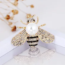 Женская брошь в виде пчелы CINDY XIANG, модное украшение с горным хрусталем в виде насекомого для платья, жакета, доступно 2 цвета, хорошая идея для подарка