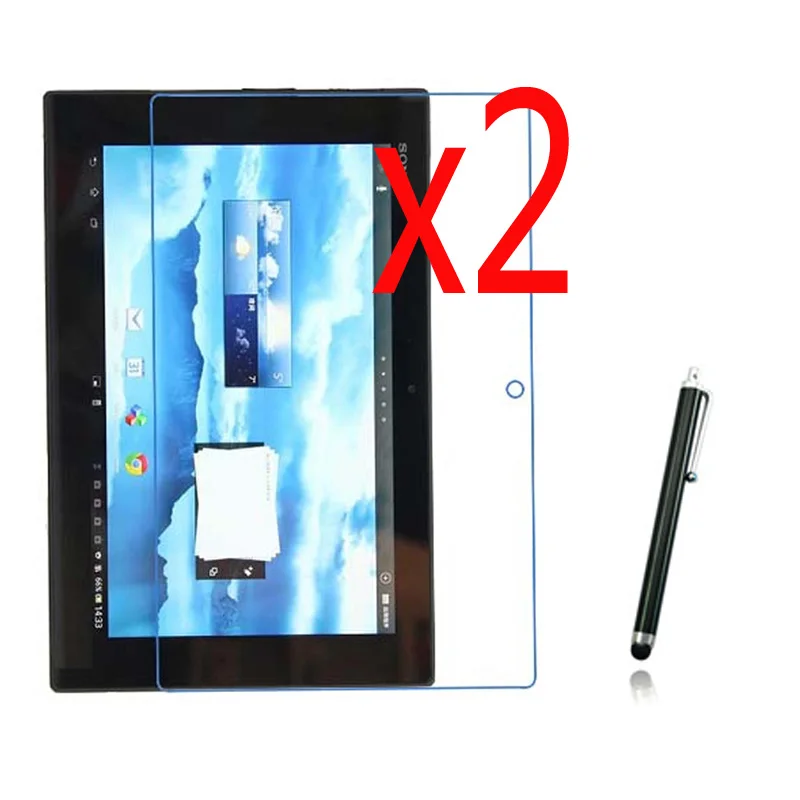 2x пленка + ткань 1x Стилус ЖК-прозрачная защитная для экрана Sony Xperia Tablet Z SGP311/341/312CN