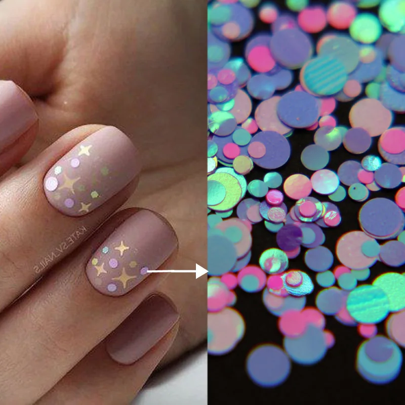 1jar Nail Art AB блестки микс сердце круглый акриловый блеск шестигранный лак для ногтей блестки голографическая звезда украшения для ногтей разные размеры - Цвет: H304