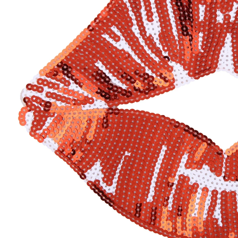 Большая Блестки Сексуальная наклейка "губы" приложения для шитья одежды DIY переводная наклейка футболка аксессуары Мода девушка стикер