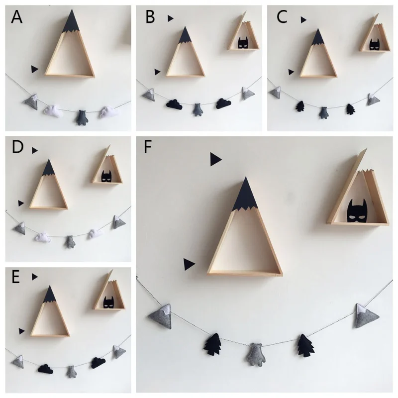 Декор для детской комнаты, декор для детской комнаты, гирлянда из войлока, облако