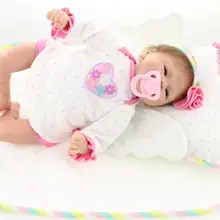 Силиконовые куклы reborn, Спящая девочка, реалистичный ребенок ручной работы для дня рождения, рождественский подарок