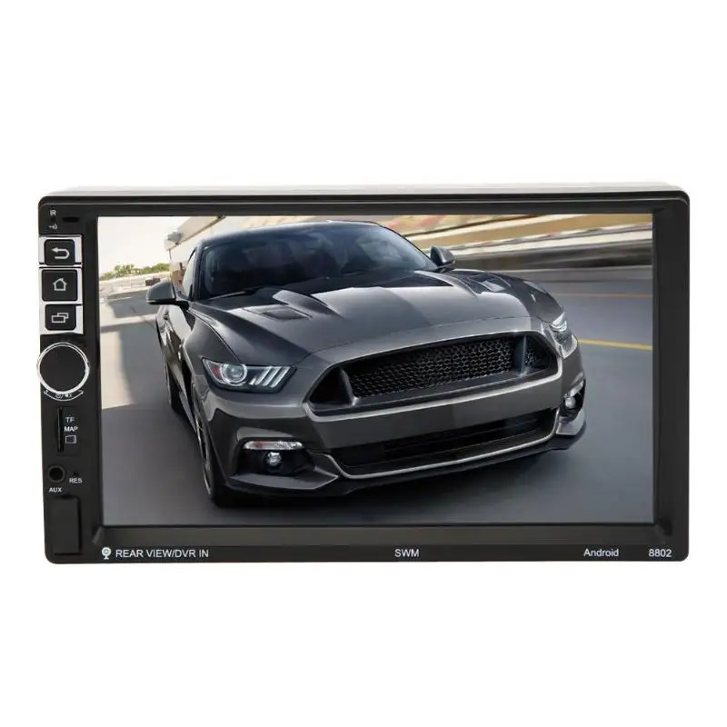 Perfect SWM8802 7in TFT Touch Screen 1G+16G 2Din Quad-core Android Bluetooth Music Player Car Audio GPS Navi MP5 Player Auto FM Radio 2