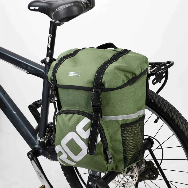Roswheel MTB Folding Bike font b Bicycle b font Basket 15L Rear Rack Pannier MTB Pouch