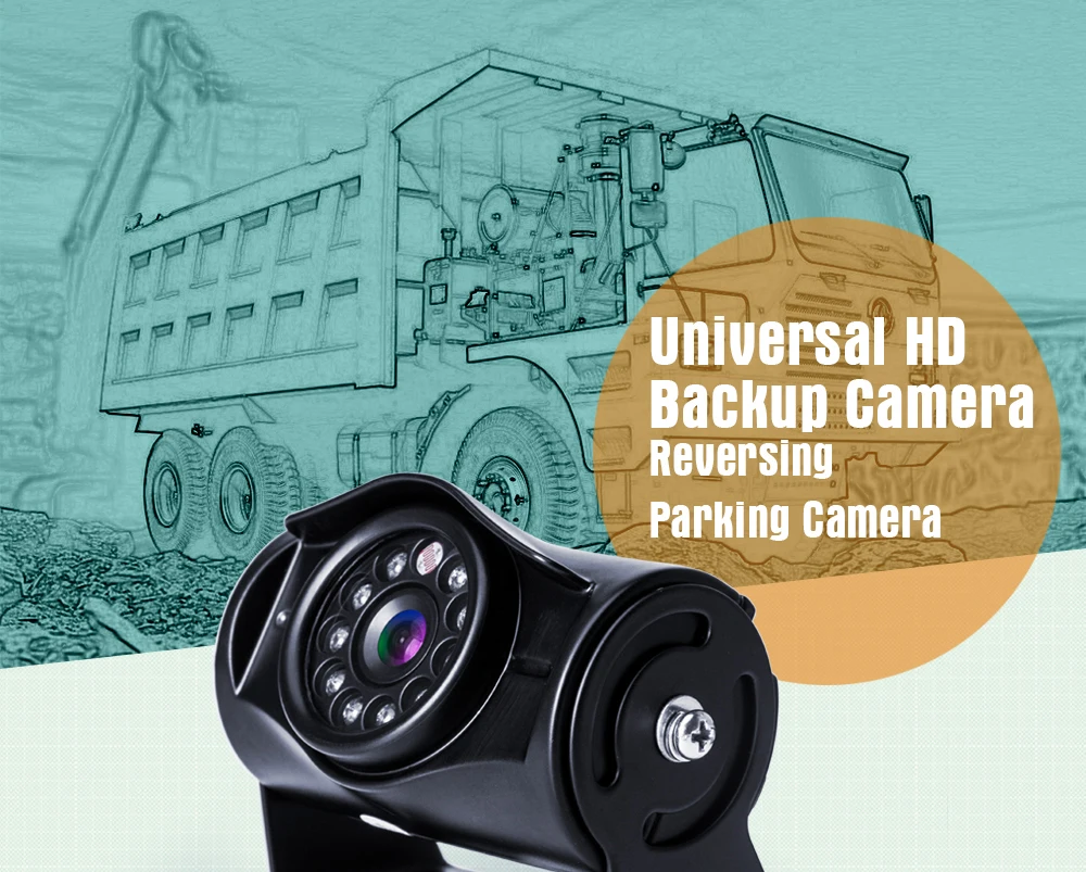 AHD 1080P CCD Автомобильная резервная камера заднего вида для грузовиков, автобусов, караванов, кемперов, прицепов, экскаваторов, RV с удлинителем