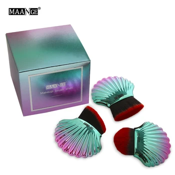 

MAANGE 3pcs/Kit Powder Makeup Brush Set Pro Foundation Cream Contour Cosmetic Beauty Travel Make Up Brushes Tools Face Maquiagem