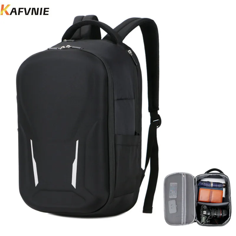 

KAFVNIE 17" Water-Resistant Hard shell Anti Theft Business Laptop Backpack Roomy Lightweight Travel Knapsack School Bag for Men