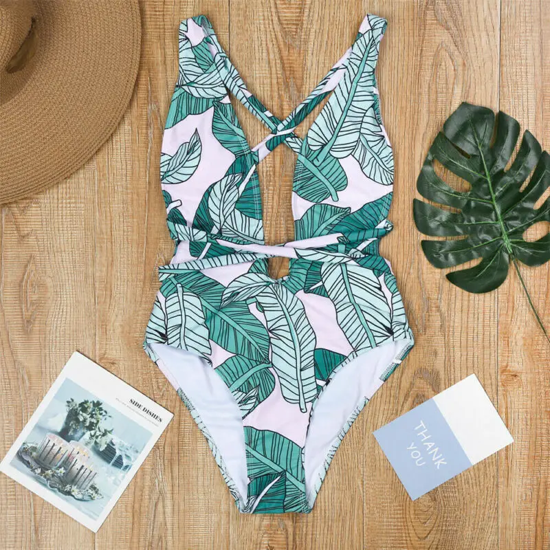 

Women One-piece Swimsuit Swimwear Push Up Monokini Bathing Suit Bikini Beachwear