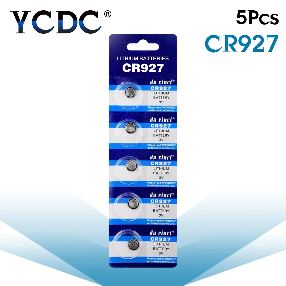 

5pcs/card CR927 Lithium Button Batteries BR927 ECR927 5011LC Coin Cell Battery 3V CR 927 DL927 For Watch Electronic Toy Remote